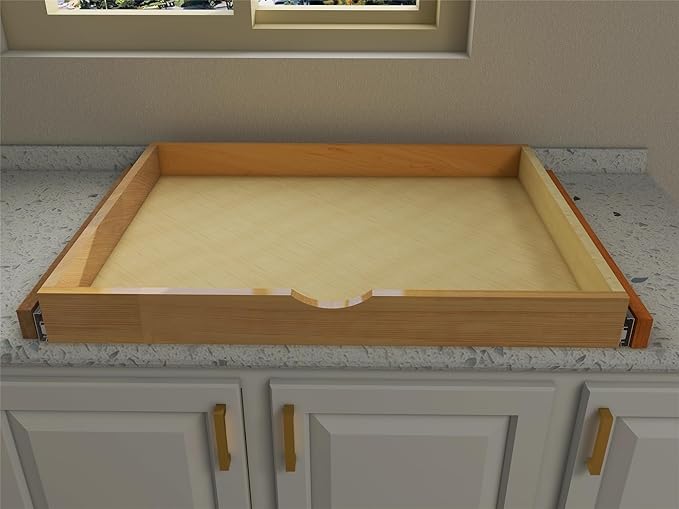 Elysian Under Desk Drawers 30" W × 21" D Add-on Drawers for Under Desk or Cabinet, Multipurpose Drawer Storage for Office Supplies, Smooth Pull Out Cabinet Organizer