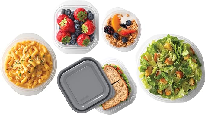 GoodCook EveryWare 40-Piece Food Storage Container Set, BPA-Free Plastic, Click and Fresh Lids, Assorted Sizes with Integrated Measurements, Durable and Secure Food Containers for Leftovers