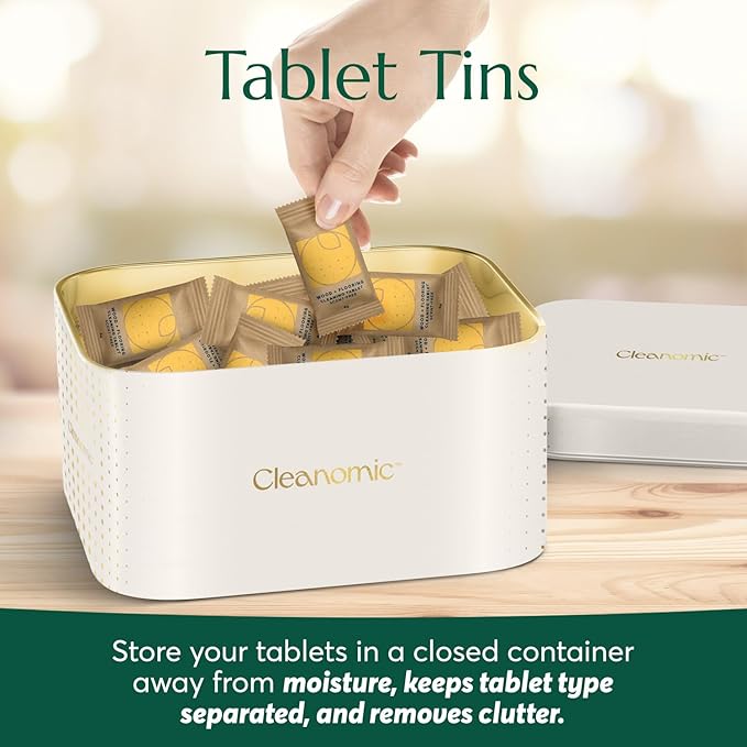 CLEANOMIC Wood and Flooring Cleaning Tablets and Tablet Tin Bundle