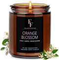 Orange Blossom Scented Candle for Home Soy Wax Candle, Aromatherapy Candle Gift for Women Men, 7oz