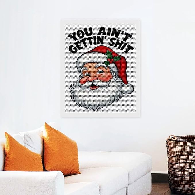 AIVKIEJK Diamond Painting Kits for Adults - Humorous Santa Claus Christmas Painting DIY 5D Full Drill Diamond Dots Paintings with Diamonds Gem Art and Crafts Home Decor 16"x20"