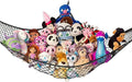 Lilly's Love Large Stuffed Animal Hammock | Corner Hanging Organizer, Stuffed Animal Storage | Easy to Hang Plushie Net w/Included Anchors & Hooks | Cute Room & Bedroom Decor (Black)