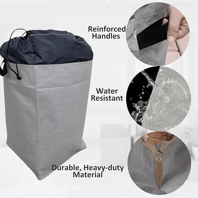 Moving Bags Heavy Duty Extra Large, 66 Gallon XL Waterproof Storage Bags with Handles, College Packing and Moving Supplies, Set of 4