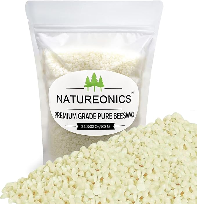 Beeswax Pellets 2 lb, Beeswax Pastilles, Triple Filtered Beeswax, Beeswax for Candle Making, Natural Beeswax for Beeswax Wraps & Pine Resin Food Wraps, Wax for Candle Making, Stamps & DIY Projects.