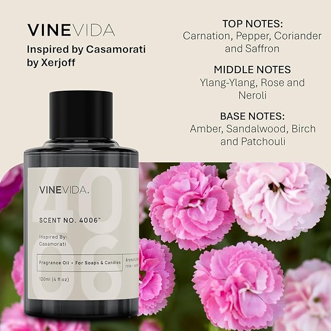 VINEVIDA [32oz] Casamorati Fragrance Oil for Candle Making - Natural Candle Oil Scents - Soap Making Essential Oil - Made in USA