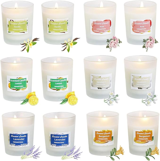 Generic 12-Pack Scented Soy Wax Flexible & Long-Lasting Precise Home Scenting for Indoor Relaxation Scented Gift Set for Women Aromatherapys