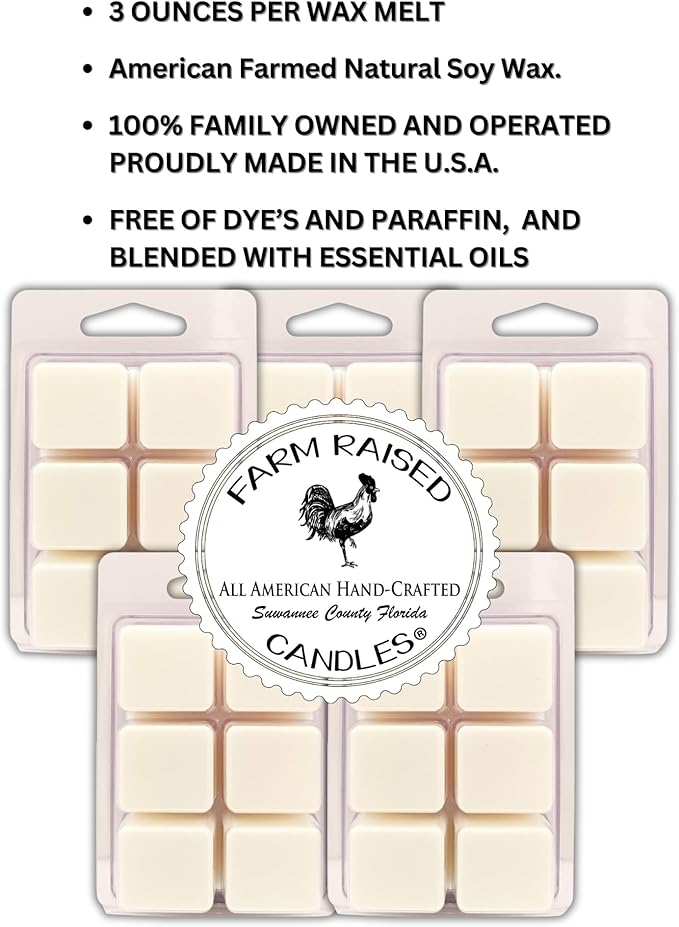 Farm Raised Candles – Fresh from the Farm Soy Wax Melts – Variety Pack – 5 Pack, 16oz Total (30 Cubes) – Autumn Gathering, Campfire Marshmallows, Warm Flannel, Toasted S’Mores, Fall Nights