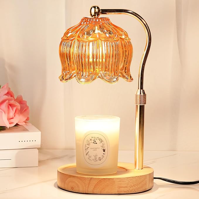 Funistree Candle Warmer Lamp for Yankee Jar Candles, Height Adjustable Candle Warming Lamp with Timer, Birthday Gifts for Women Her Wife, Mom Gifts, House Warming Gift New Home Decor