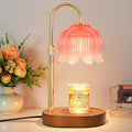 Candle Warmer lamp with Timer Dimmer,Electric Candle Warmer, Vintage Flower Lotus lamp,Compatible with Various Candles, Gifts for Mom Women,Candle Lamp for Bedroom Home Decor (Pink-01)