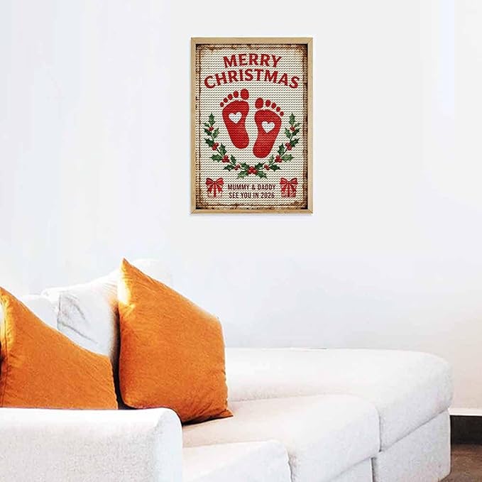 AIVKIEJK Diamond Painting Kits for Adults - Merry Christmas Painting DIY 5D Full Drill Diamond Dots Paintings with Diamonds Gem Art and Crafts Home Decor 8"x12"