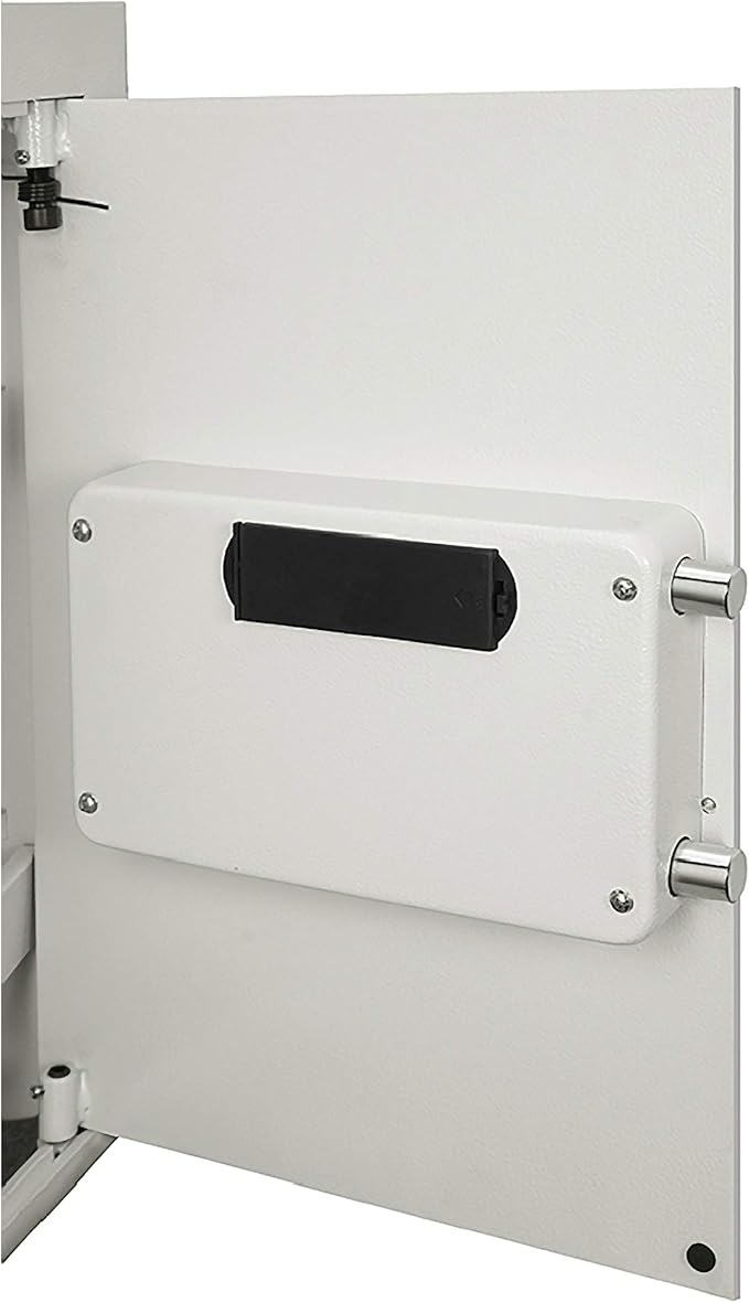 In-Wall Safe with Keypad and 2 Manual Override Keys - Protect Money, Jewelry, and Passports at Home or Business by Paragon Safes (White)