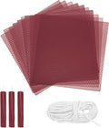 MECCANIXITY Beeswax Candle Making Kit,8x8 Inch 10pcs Dark Red Beeswax Candle Sheets with 1pcs Cotton Wick for DIY Craft Gift Making