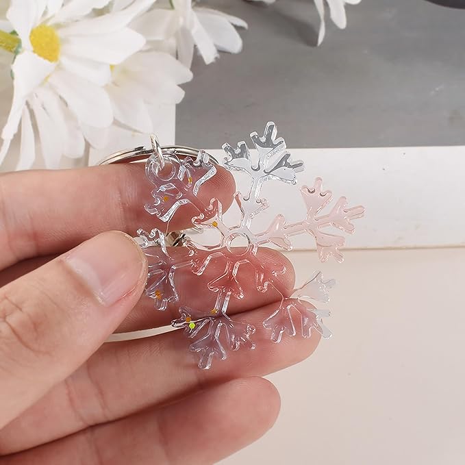 8 Pack Pendant Molds Snowflake Resin Mold - Resin Casting Silicone Molds for Home Decor & Candle Making Wave Spiral Mold