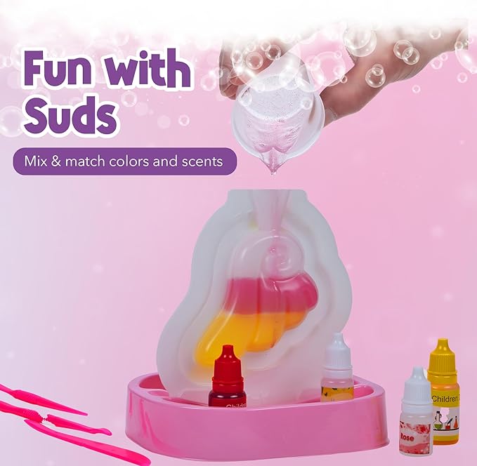 Playbees Unicorn Soap Making Kit for Kids - Fun DIY Christmas Gift for Girls & Boys Age 6-12, Creative STEM Science Craft, Holiday Activity, Educational Toy & Stocking Stuffer