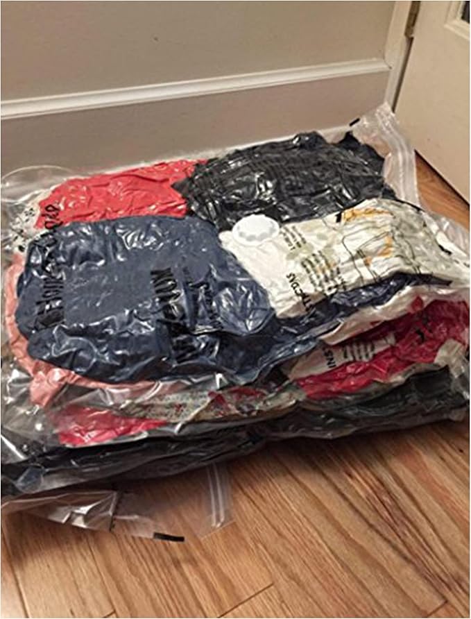 Vacuum Storage Bags-Space Saving Air Tight Compression-Shrink Down Closet Clutter, Store and Organize Clothes, Linens, Seasonal Items by Everyday Home