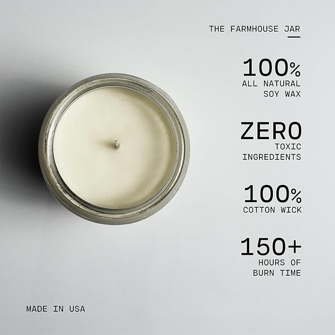 Milkhouse Candle Company - Sunday Morning - 26oz Beeswax and Soy Candles - Farmhouse Collection - 100% Natural, Paraffin Free, with Premium Fragrance Oil, Glass Jars with Lids