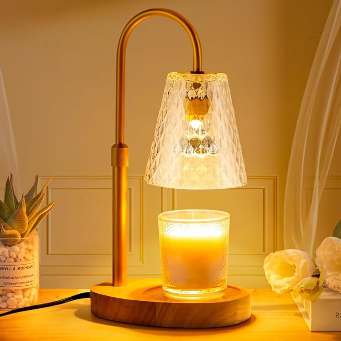 Candle Warmer Lamp with Timer: Adjustable Height Dimmable Warmer Candle Lamps Wax Melt Warmer Candle Warmer Lamp for Home Decor House Warming Gifts New Home