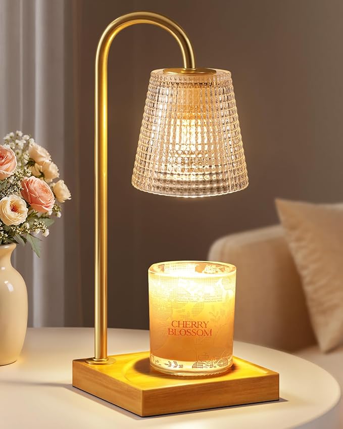Hong-in Candle Warmer Lamp with Timer Dimmer,Birthday Gifts for Women Mom Sister,House Warming Gifts New Home Room Decor,Vintage Wax Warmer for Scented Wax Jar Candles