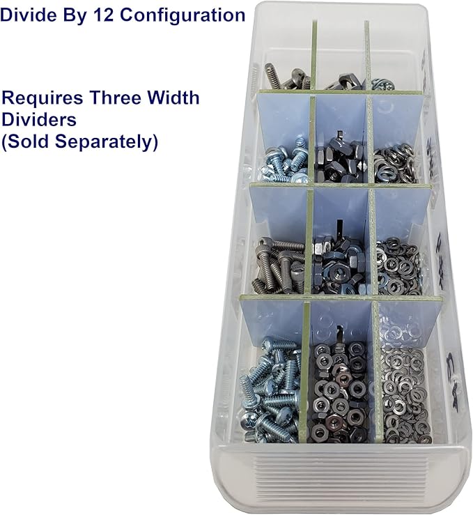 (6-Pack) Small Drawer Configurable Length Dividers compatible with Akro-Mils Plastic Storage Craft Cabinets, (Dividers Only)