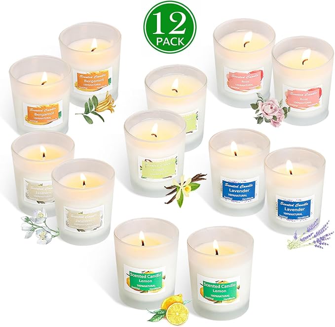 Generic 12-Pack Scented Soy Wax Flexible & Long-Lasting Precise Home Scenting for Indoor Relaxation Scented Gift Set for Women Aromatherapys