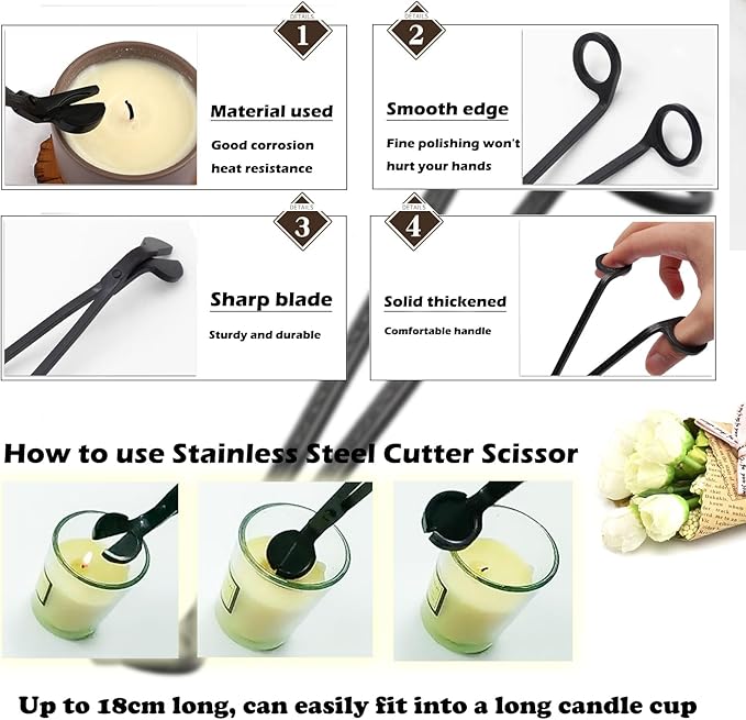 28 PCS Beginners Candle Making Kit for Adults with 200 ft Candlewick,Long Large-Eye Candle Piercing Needle and Wick Cutter 7INCH,Wick Inserting Tool Mold Punch Needle with Hook Eye for Moulds
