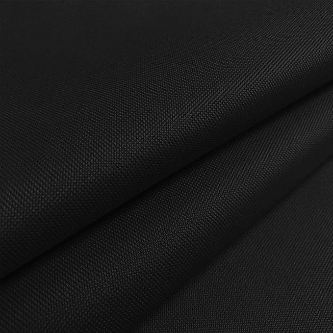 Foreate Waterproof Canvas Fabric by The Yard 600D Upholstery Fabric for Chairs 58" Wide Indoor Outdoor Water Resistant Canvas Polyester Material Sewing DIY Cloth, 10 Yards Black