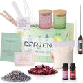 DARJEN Candle Making Kits for Adults- Soy Candle Making Supplies with 2 Candle Jars(Green, Pink), Wax, Scents, Card & More, DIY Starter Candle Making Kit, Full Set DIY Arts & Crafts Gift