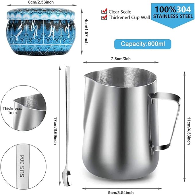 Eacam Scented Candle DIY Kit, 550ml Cup Beeswax Wicks Jars Spoon, Soy Wax Set for Beginner Candle Making Tool, With 8 Portable Tin Cans for Gifts and Ornaments