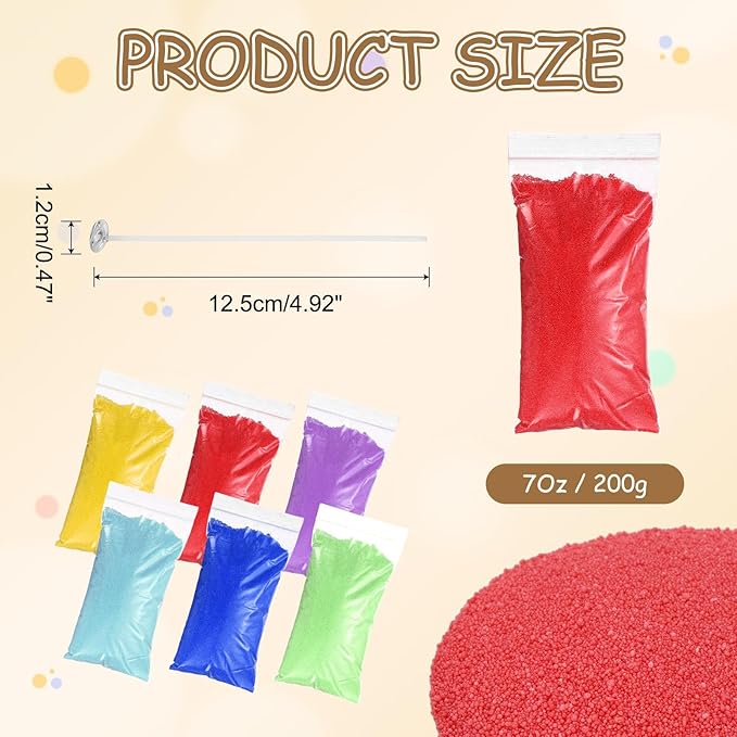 MECCANIXITY Pearled Sand Candles with 20 Pcs Wicks 7Oz / 200g Candle Beads Refillable Powder Sand Wax Making Kit for Thanksgiving Christmas Wedding Party DIY Home Crafts, Red