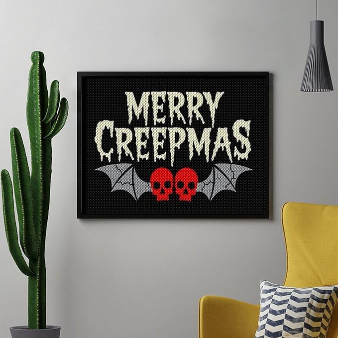 AIVKIEJK Diamond Painting Kits for Adults - Halloween & Christmas Gothic Ghost Christmas Painting DIY 5D Full Drill Diamond Dots Paintings with Diamonds Gem Art and Crafts Home Decor 12"x16"