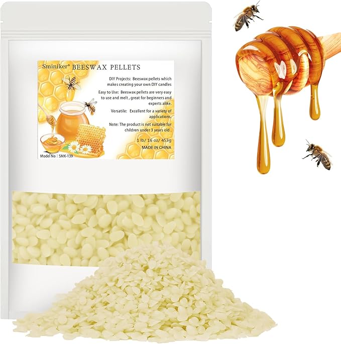 1LB Beeswax Pellets Beeswax for Candle Making Organic Beeswax Pellets for Skin Beeswax Beads Beeswax Bulk Beeswax for Candle Making DIY and Craft Project