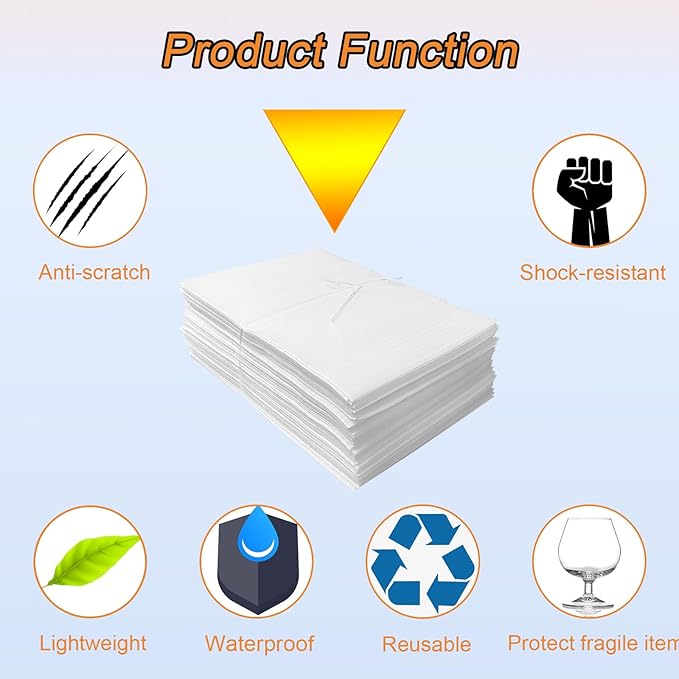 16'' x 20'' Large Cushion Foam Pouches, 25Pcs Foam Wrap Pouches for Extra Protect Fragile Items, Cushioning Packing Foam Pouches for Shipping, Moving and Storage