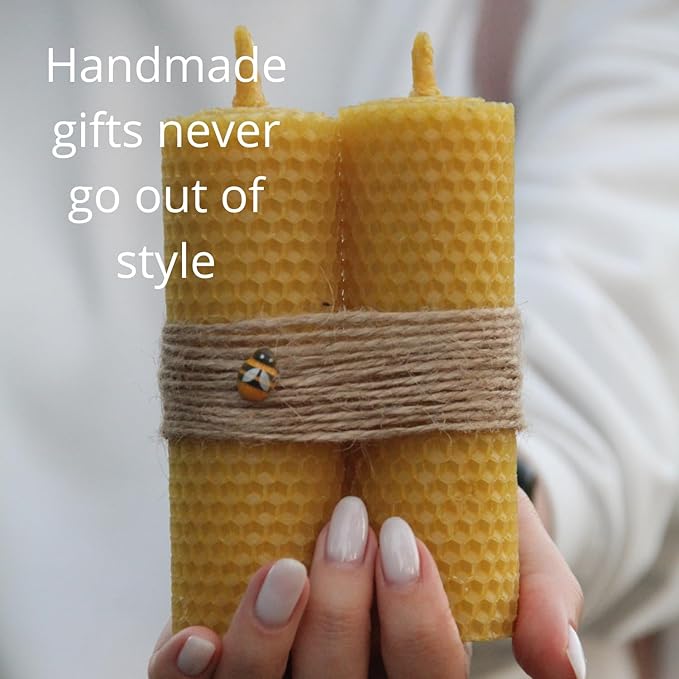 CraftersAvenue Beeswax Candle Making Kit - 20 Beeswax Sheets for Rolled Candles - Size 10 x 8 in - Candle Making Supplies - Candle Making Kit for Adults
