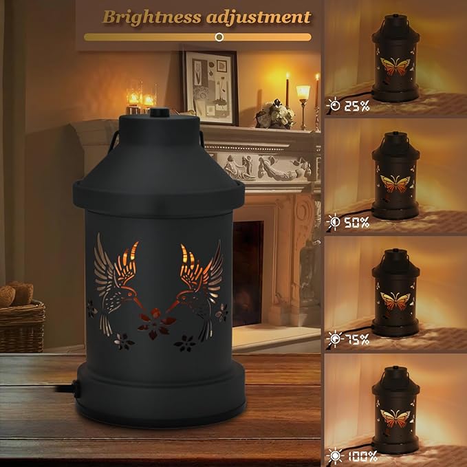 Candle Warmer Lamp Timer- Birthday Gifts for Women Mom, House Warming Gifts New Home Decor, Modern Farmhouse Decor, Hummingbird Candle Warmer Lanterns Vintage for All Jar Candles