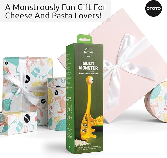 OTOTO Pasta Spoon & Spaghetti Spoon - Cooking Gadgets, Cooking Gifts, Cool Kitchen Gadgets, Cool Gifts, Cute Kitchen Accessories, Funny Gifts, Random Stuff