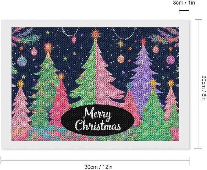 AIVKIEJK Diamond Painting Kits for Adults - Colorful Christmas Tree Painting DIY 5D Full Drill Diamond Dots Paintings with Diamonds Gem Art and Crafts Home Decor 8"x12"