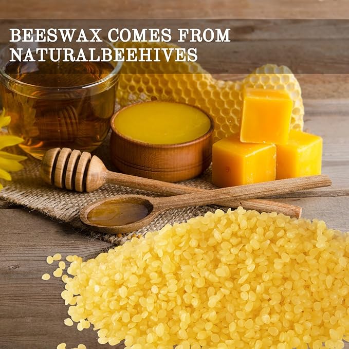 CAKETYCG 10 LB Yellow Beeswax Pellets - DIY Candle Making Kits, Magical Craft Making, Hand Care DIY Creams, Lip Balms and Soap Making Supplies (160 oz).