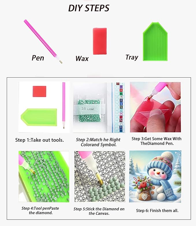 APTDYIGL 5D Christmas Diamond Painting Kits for Adults Beginner,DIY Christmas Snowman Diamond Art Kits for Adults,Round Full Drill Diamond Dots with Gem Art Kits,Home Wall Decor 13.7X13.7inch