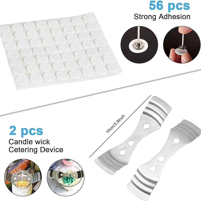 Eacam Scented Candle DIY Kit, 550ml Cup Beeswax Wicks Jars Spoon, Soy Wax Set for Beginner Candle Making Tool, With 8 Portable Tin Cans for Gifts and Ornaments