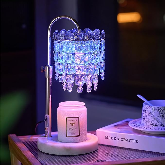 Candle Warmer Lamp with Timer Dimmer Adjustable Height for New Home Bedroom,Vintage Home Decor for Scented JaR 3 Bulbs for New Home Decor, Women Mom Christmas Birthday Gifts,Black (RGB Fgold)