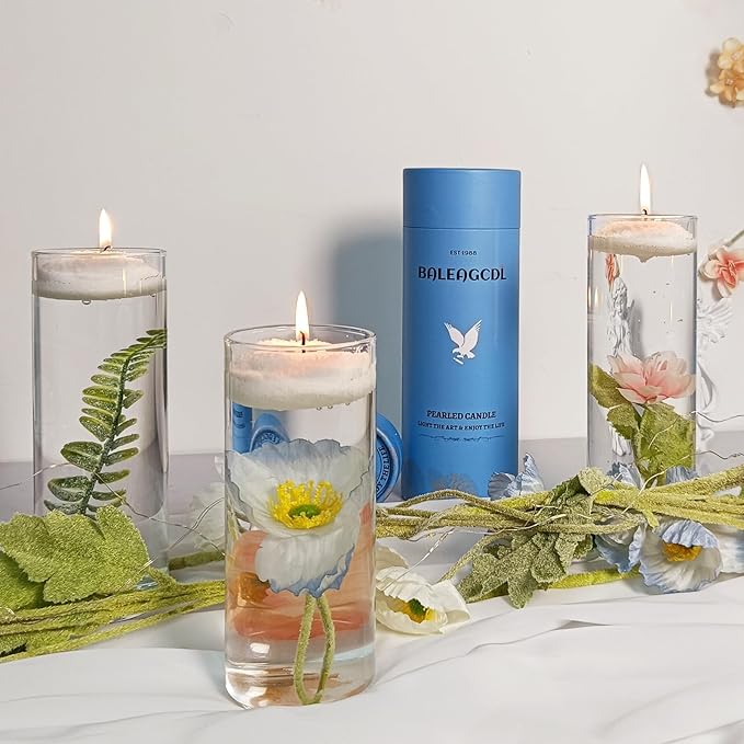 Pearled Candle 18 Oz with 30 Wicks - Gardenia Scented Sand Candles White Refillable Wax Lasts up to 120 Hours - Smooth and Clean Burning for Candle Making
