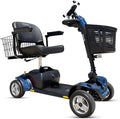 Pride Go Go Sport 4 Wheel Mobility Scooter + Pride Mobilty Cell Phone Mount, XLR Phone Charger, Mobility Yours Rear Basket, New Easy Turn Feature, LED Headlight, 325 Lbs Capacity, Warranty
