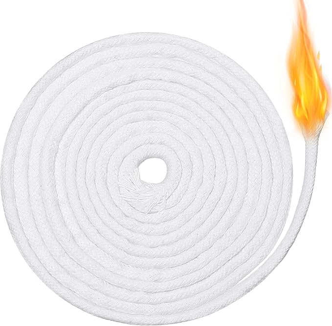 BBTO 6.56 Feet Candle Oil Lamp Wicks Replacement Braided Round Wick for Oil Lamps, DIY Handmade Candle Lantern Making Supplies for Winter Easter Birthday Party(4 mm/ 0.16 inch)
