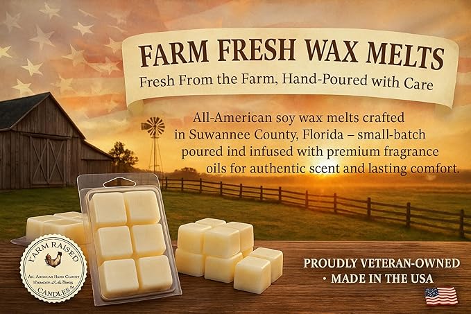 Farm Raised Candles – Fresh from the Farm Soy Wax Melts – Variety Pack – 5 Pack, 16oz Total (30 Cubes) – Autumn Gathering, Campfire Marshmallows, Warm Flannel, Toasted S’Mores, Fall Nights