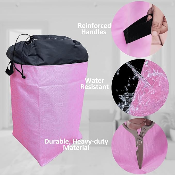 Moving Bags Heavy Duty Extra Large, 66 Gallon XL College Moving Bags with Handles, Waterproof Storage Totes Packing Supplies for Home Dorm, Set of 4
