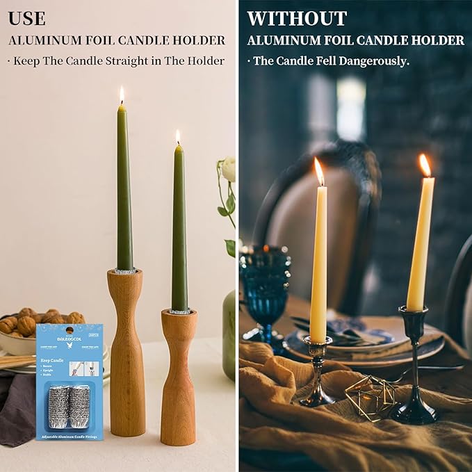 Taper Candle Fittings -Taper Candle Holders Fitters,Silver Bobeches for Candle Upright Set of 30