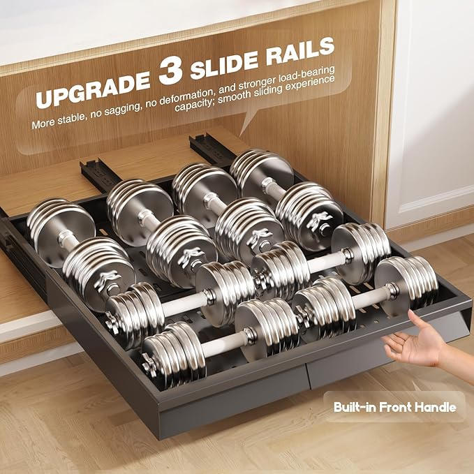4 Pack Pull Out Cabinet Organizer With Raising Pad for Framed Cabinets,Expandable Width (13"-21") and Depth (17"-24"),3 Slide Rails Slide Out Drawers with Handle,No-Drill Roll Out Shelf,Black