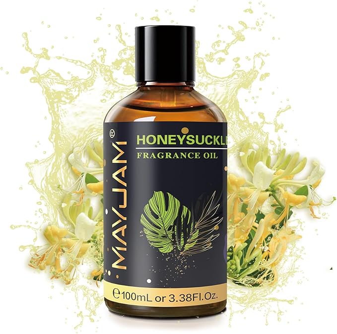 MAYJAM Honeysuckle Fragrance Oils Essential Oil - Honeysuckle Oil for Diffusers, 3.38FL.OZ/100ML Large Volume Fragrance Oil with Premium Glass Dropper