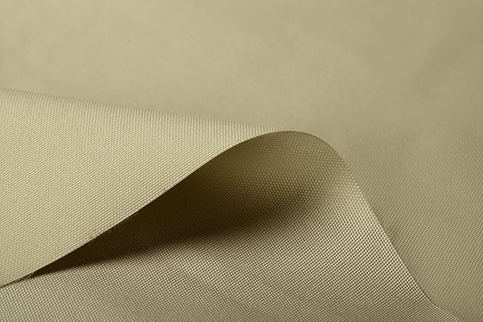 Mybecca Waterproof Canvas Marine Fabric 600 Denier Indoor/Outdoor PU Backing UV Protector Khaki 5 Yards