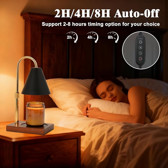 Candle Warmer Lamp Timer - Gifts for Mom, Birthday Gifts for Women, House Warming Gifts New Home Decor, Dimmable Wax Melt Warmer for Jar Candles with 2 Bulbs